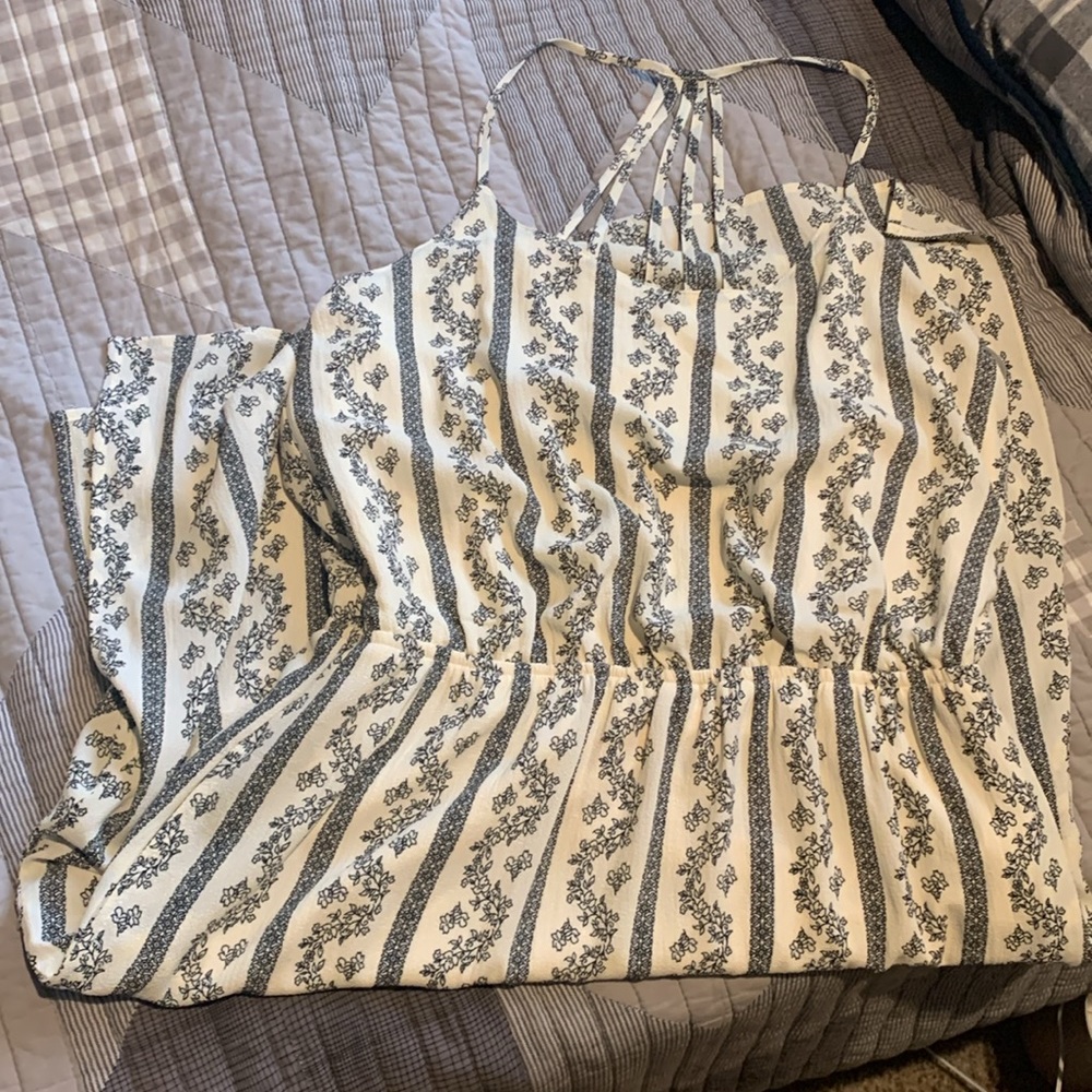 MIDI Black and White / Cream summer dress